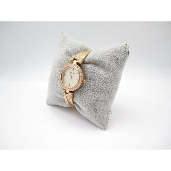 Women Anne Klein Crystals Quartz WR Analog Dial Causal Round Watch (G444) - Picture 4 of 10